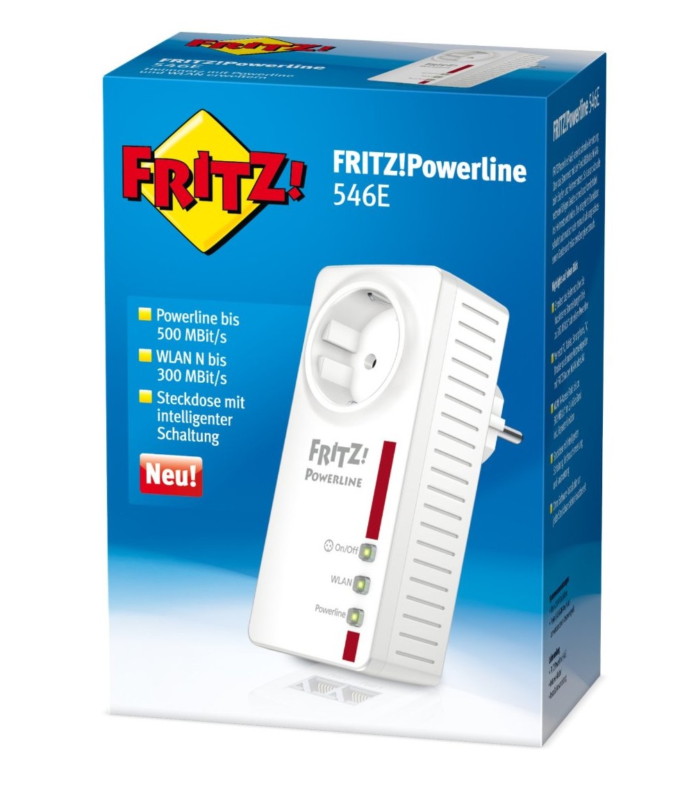 FRITZ!Powerline 546E - Intelligente Steckdose mit WLAN und dLAN