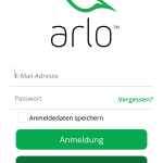 Arlo App - Anmeldung
